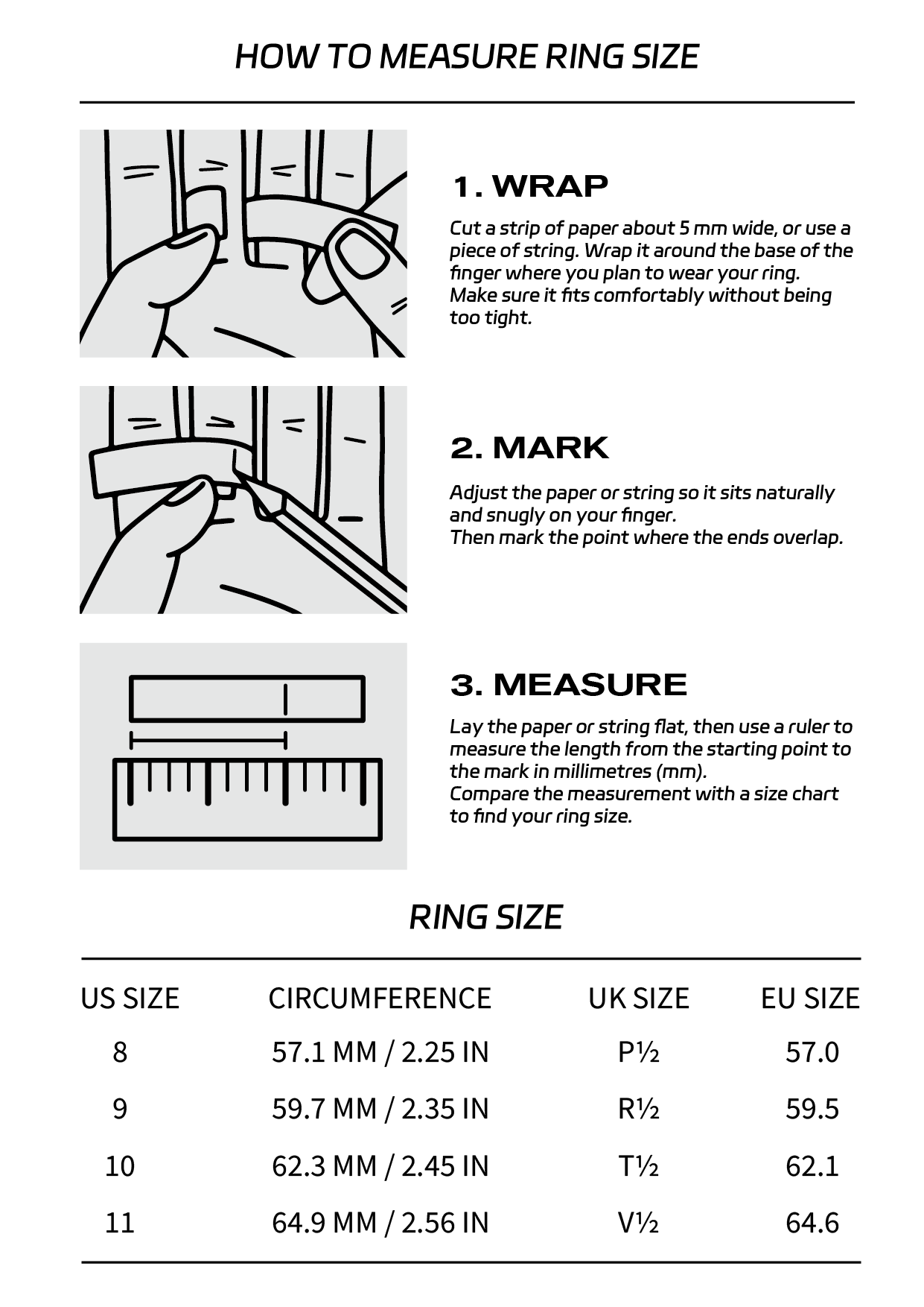 SIZE CART